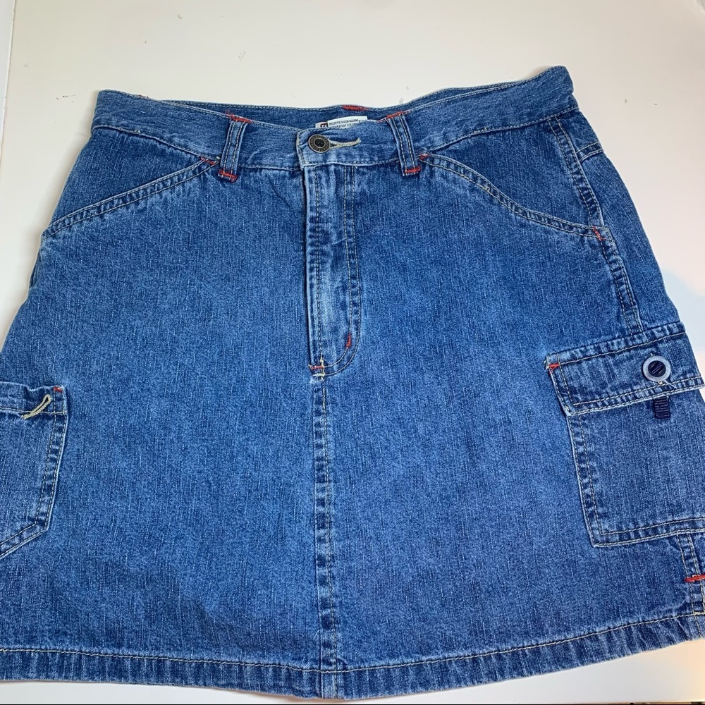 thrifted faded glory denim skirt